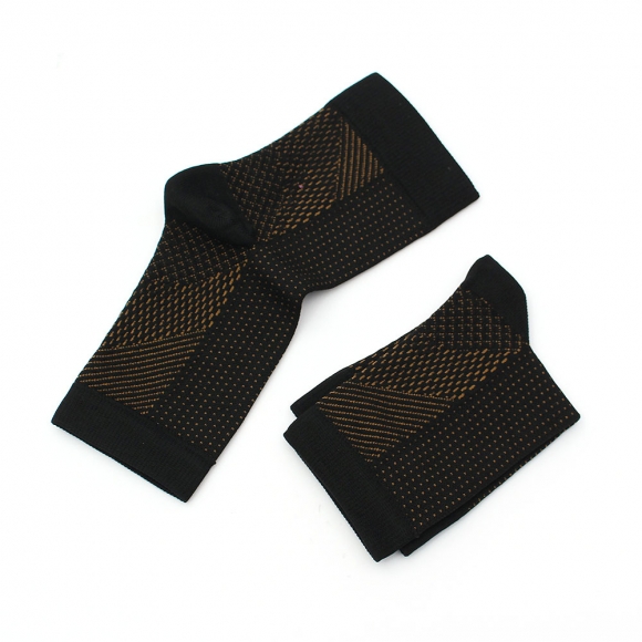 슬림픽스 탄력 발목 보호대 4p세트(XS-S) (블랙옐로우)