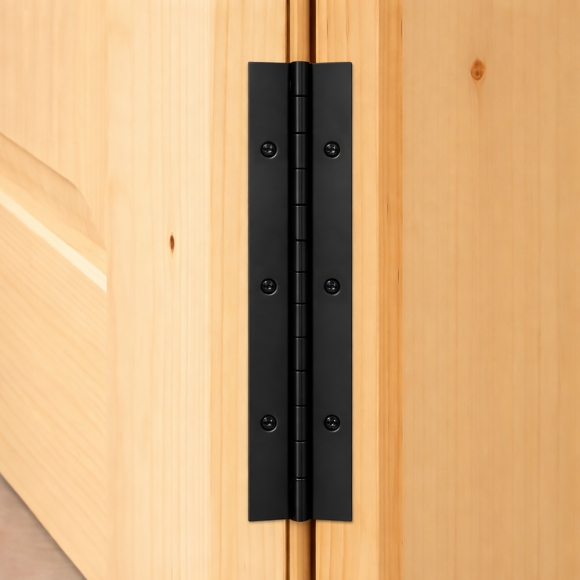 [영달철물] 150mm 피아노 경첩 2p세트(두께 1mm) (스틸+블랙)