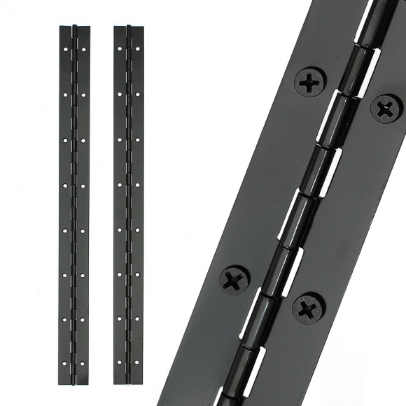 [영달철물] 400mm 피아노 경첩 2p세트(두께 1mm) (스틸+블랙)