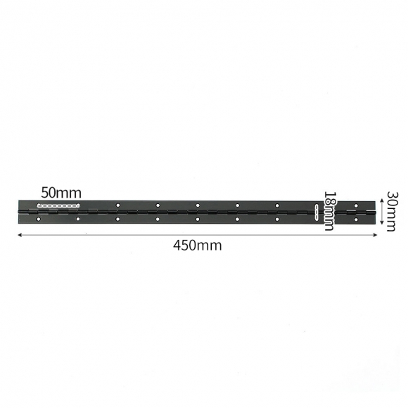 [영달철물] 450mm 피아노 경첩 2p세트(두께 1mm) (스틸+블랙)