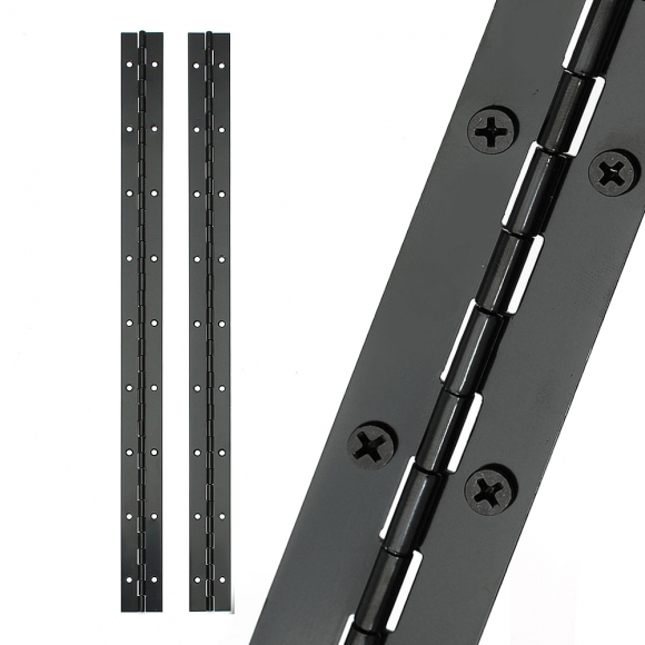 [영달철물] 450mm 피아노 경첩 2p세트(두께 1mm) (스틸+블랙)