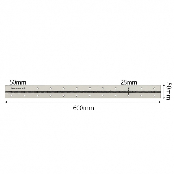 [영달철물] 600mm 피아노 경첩 2p세트(두께 1.5mm) (스텐+실버)