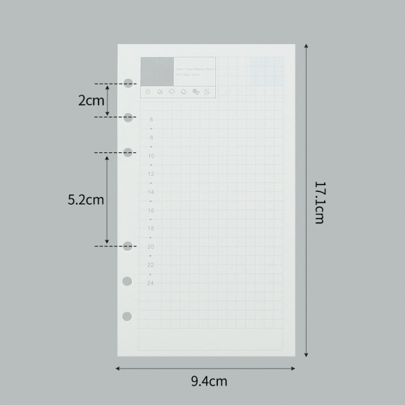 채움 6공 데일리 다이어리 속지 135매(A6)