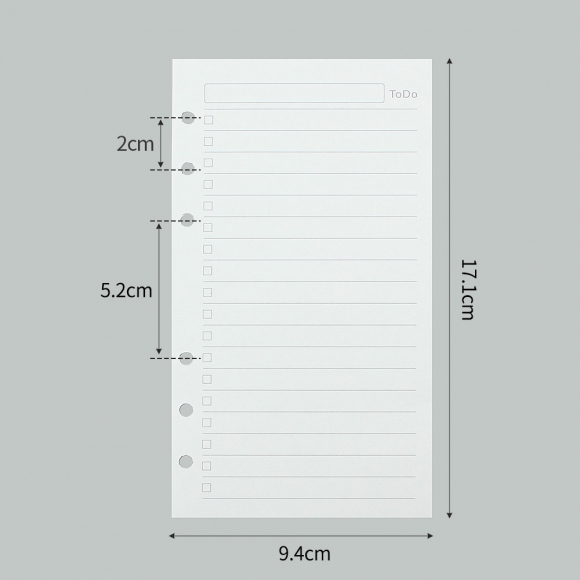 채움 6공 투두리스트 다이어리 속지 135매(A6)