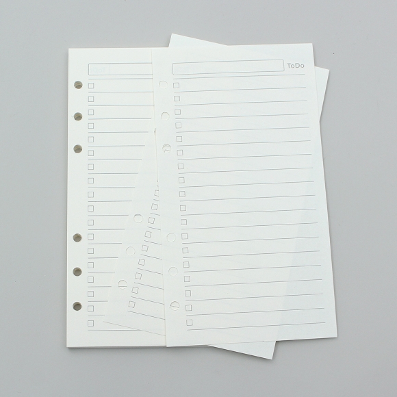 채움 6공 투두리스트 다이어리 속지 135매(A6)