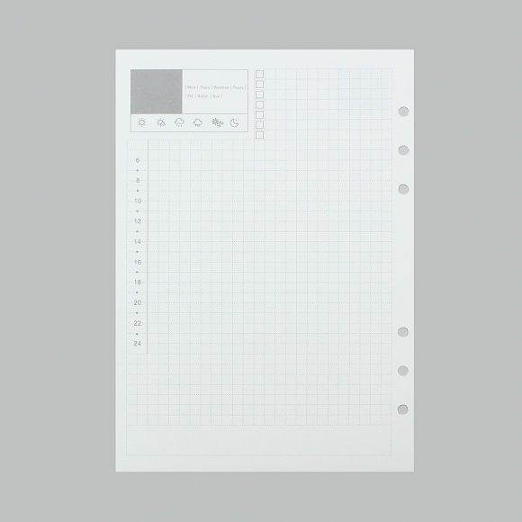 채움 6공 데일리 다이어리 속지 135매(A5)