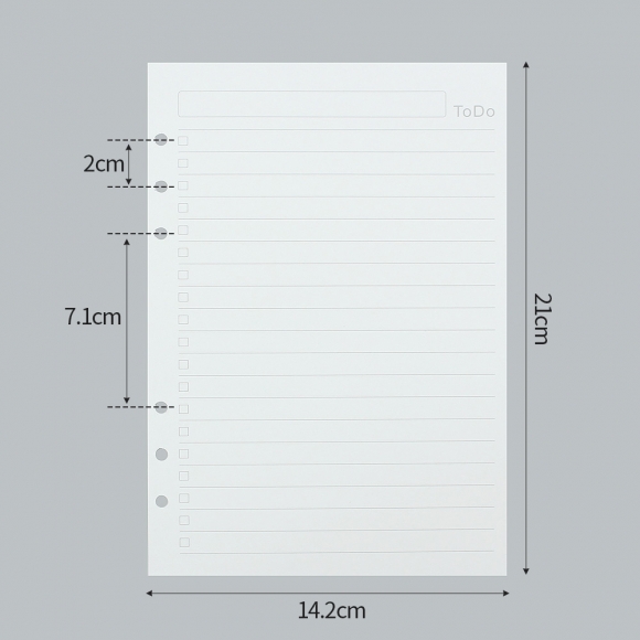 채움 6공 투두리스트 다이어리 속지 135매(A5)