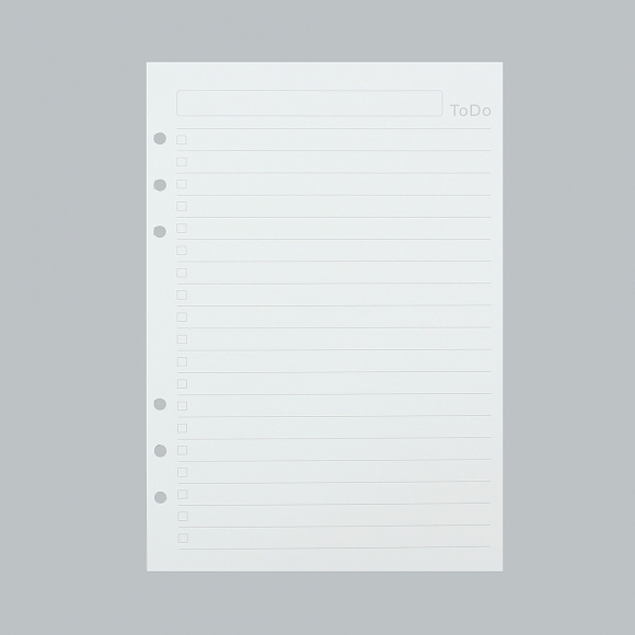 채움 6공 투두리스트 다이어리 속지 135매(A5)