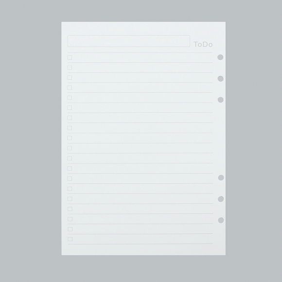 채움 6공 투두리스트 다이어리 속지 135매(A5)