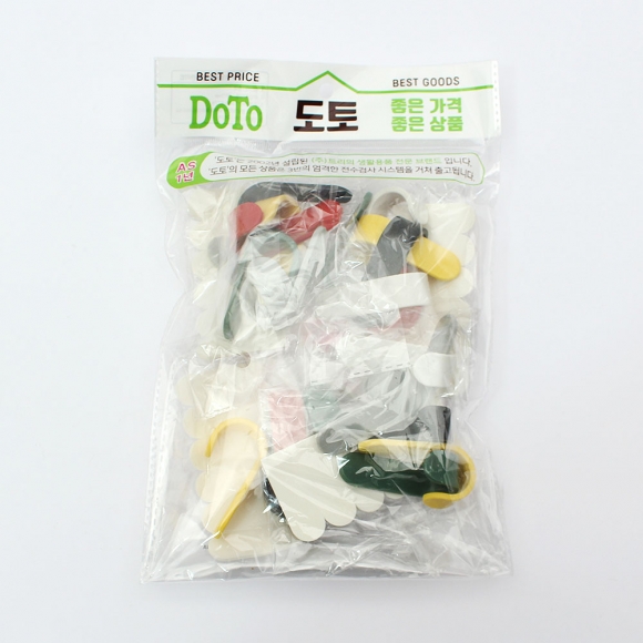 모던픽 접착식 벽걸이 후크 24p세트(믹스 컬러)