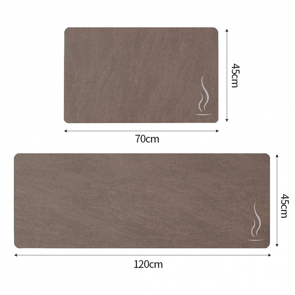 빠른건조 소프트 규조토 발매트 2종세트(라인) (브라운)