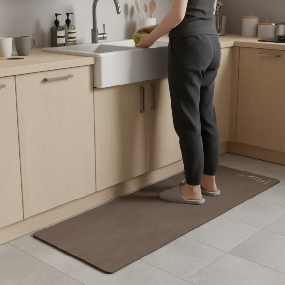 빠른건조 소프트 규조토 발매트 2종세트(라인) (브라운)