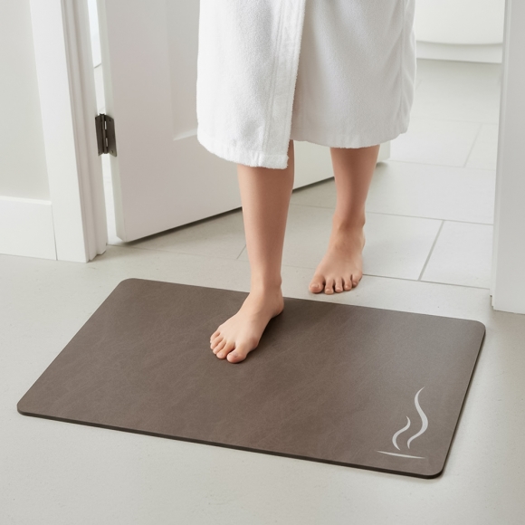 빠른건조 소프트 규조토 발매트 2종세트(라인) (브라운)