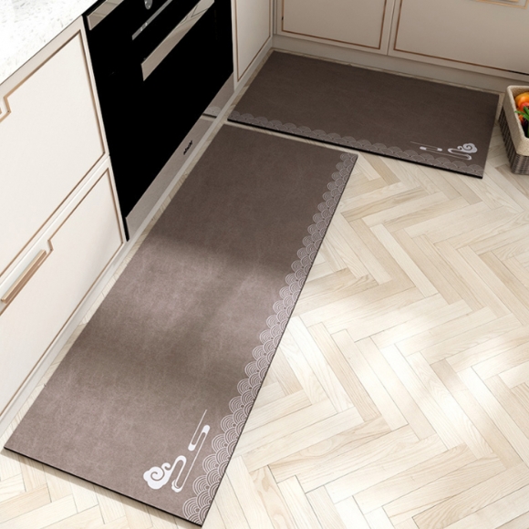 빠른건조 소프트 규조토 발매트 2종세트(구름) (브라운)