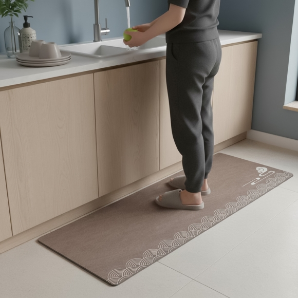 빠른건조 소프트 규조토 발매트 2종세트(구름) (브라운)