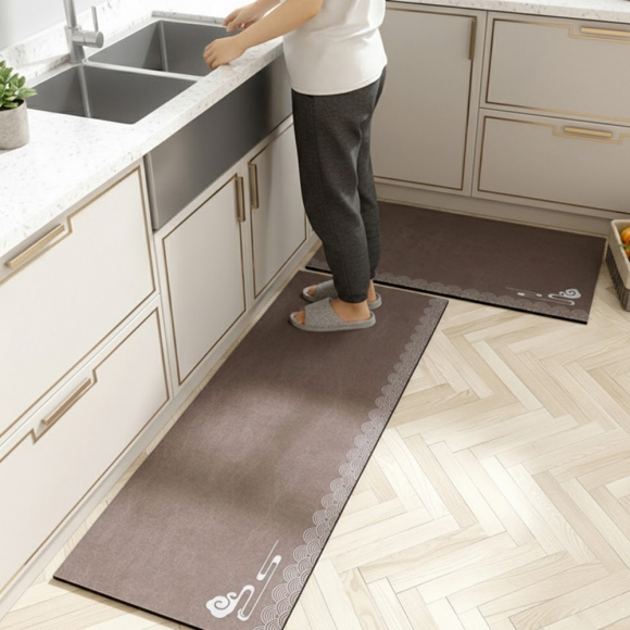 빠른건조 소프트 규조토 발매트 2종세트(구름) (브라운)