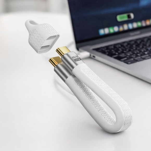 USB4 240w C to C 고속충전 키링 케이블(화이트)