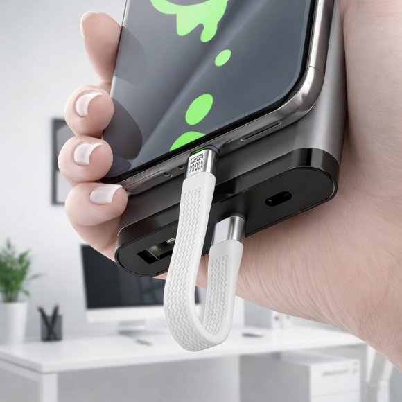 USB4 240w C to C 고속충전 키링 케이블(화이트)