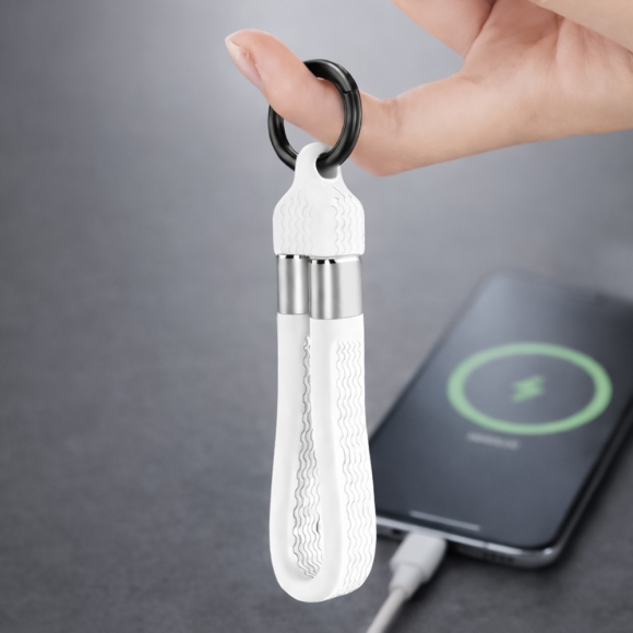 USB4 240w C to C 고속충전 키링 케이블(화이트)