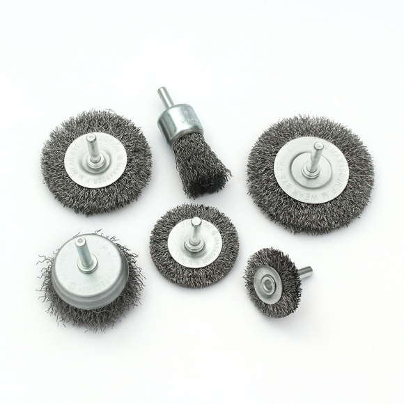 전동드릴용 와이어 브러쉬 6종세트(라운드 생크) (D타입)