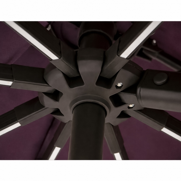 쏠브리즈 태양광 LED 대형 파라솔(300cm) (와인)