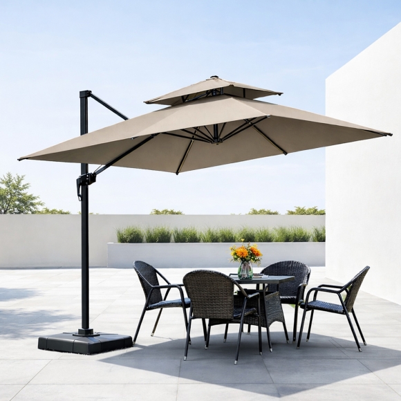 쏠브리즈 대형 파라솔(250cm) (베이지)