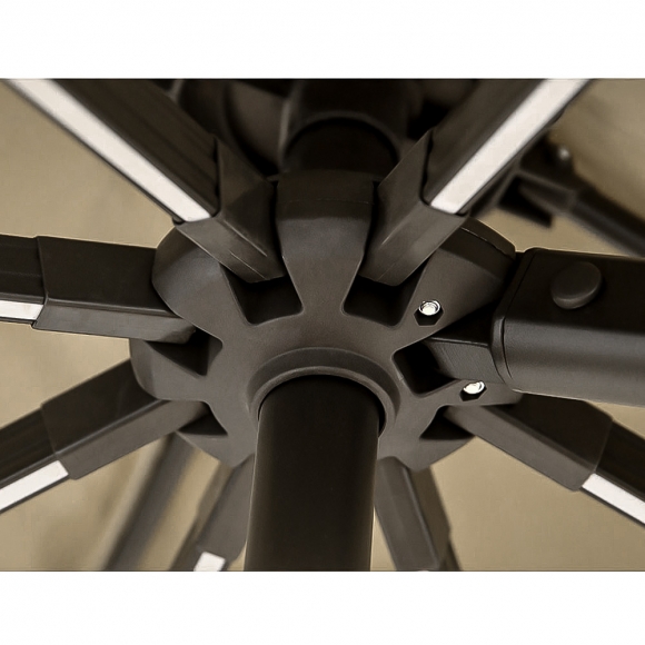 쏠브리즈 태양광 LED 대형 파라솔(300cm) (베이지)