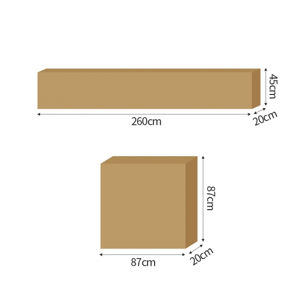 쏠브리즈 태양광 LED 대형 파라솔(300cm) (베이지)