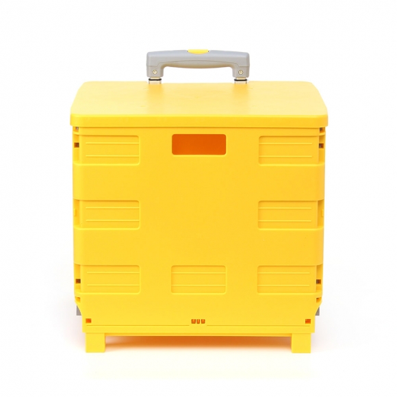 살림감성 박스 접이식 쇼핑카트(35L) (옐로)