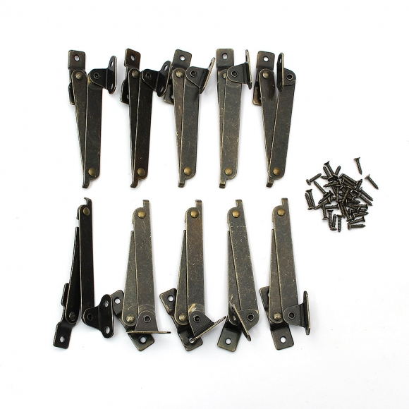 [영달철물] 빈티지 접이식 지지대 경첩 10세트(149mm) (윗면 고정형)