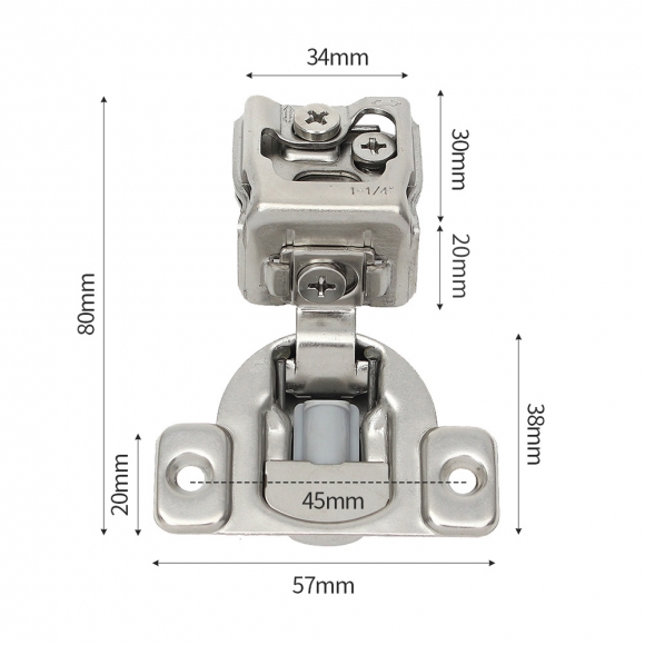 [영달철물] 소프트 클로징 댐퍼 경첩(아웃도어 31.8mm)