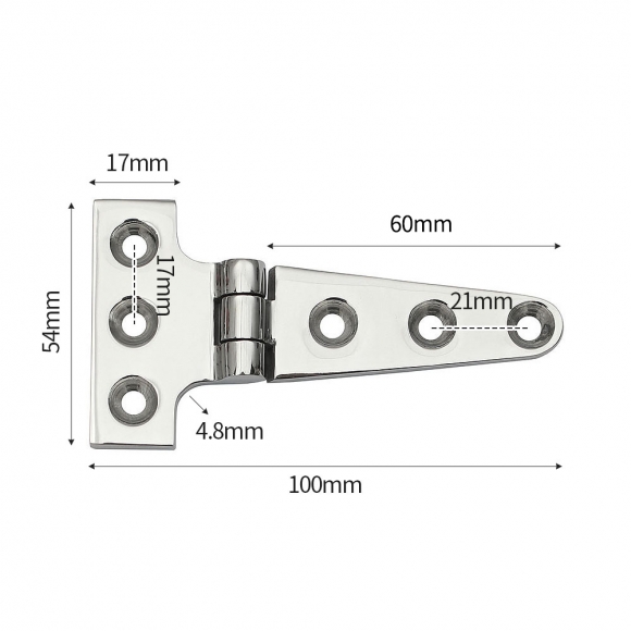 [영달철물] 316 스텐 T형 경첩(100mm)