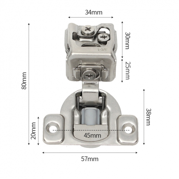 [영달철물] 소프트 클로징 댐퍼 경첩(아웃도어 34.9mm)