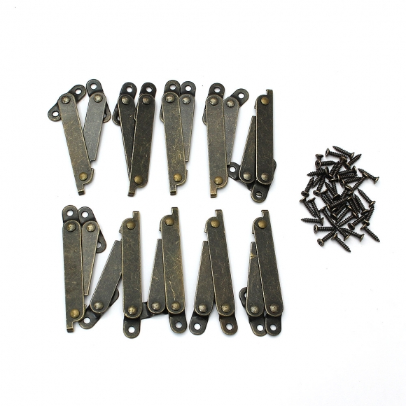 [영달철물] 빈티지 접이식 지지대 경첩 10세트(114mm) (옆면 고정형)