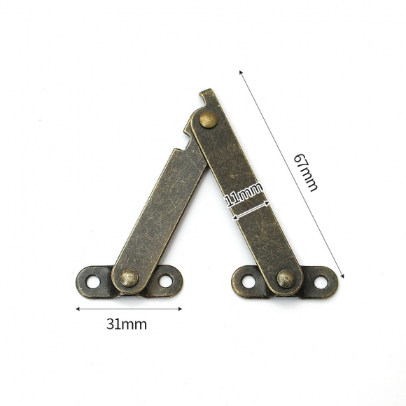 [영달철물] 빈티지 접이식 지지대 경첩 10세트(114mm) (옆면 고정형)