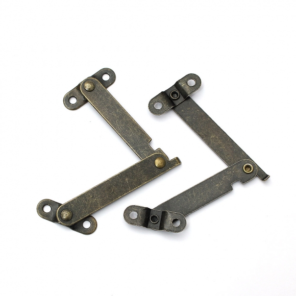 [영달철물] 빈티지 접이식 지지대 경첩 10세트(114mm) (옆면 고정형)