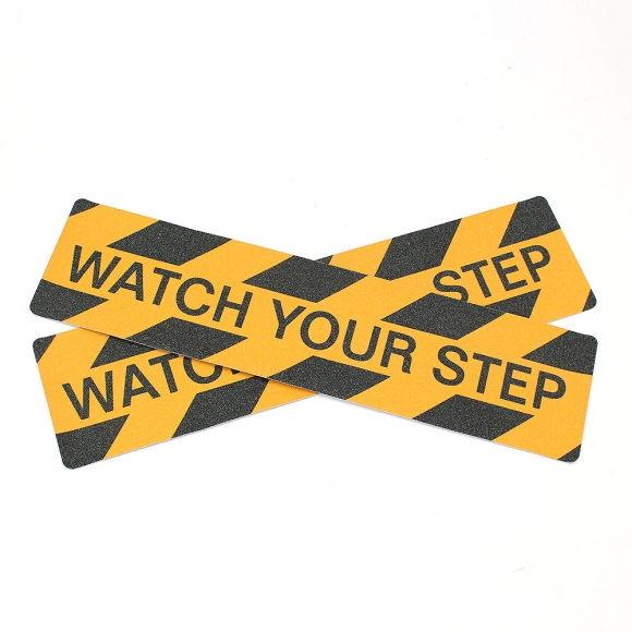 스텝가드 미끄럼방지 스티커 2p세트(계단주의) (60x15cm)