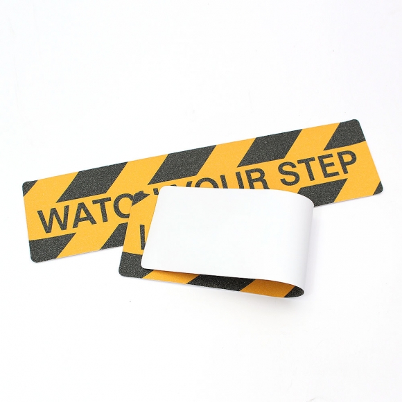 스텝가드 미끄럼방지 스티커 2p세트(계단주의) (60x15cm)