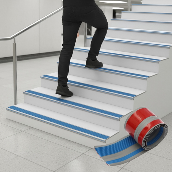 안심스텝 계단 미끄럼방지 패드(블루+그레이) (5x2.5cm)