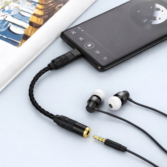 USB-C to 3.5mm DAC 이어폰 젠더(블랙)