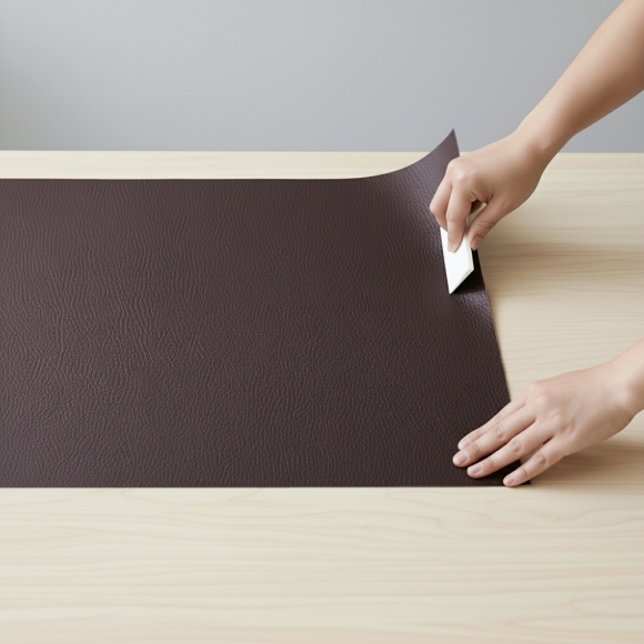 데코핏 인조 가죽 시트지(다크브라운)