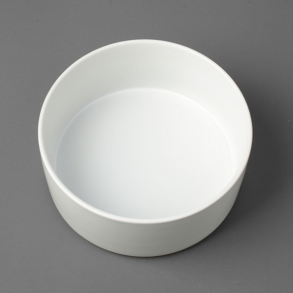 반려동물 우드받침 도자기식기(16cm) (화이트)
