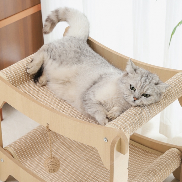 고양이 2층 스크래쳐 침대