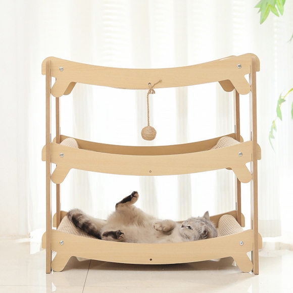 고양이 3층 스크래쳐 침대