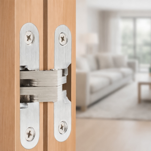 [영달철물] 하이덱스 히든 경첩(94mm) (실버)