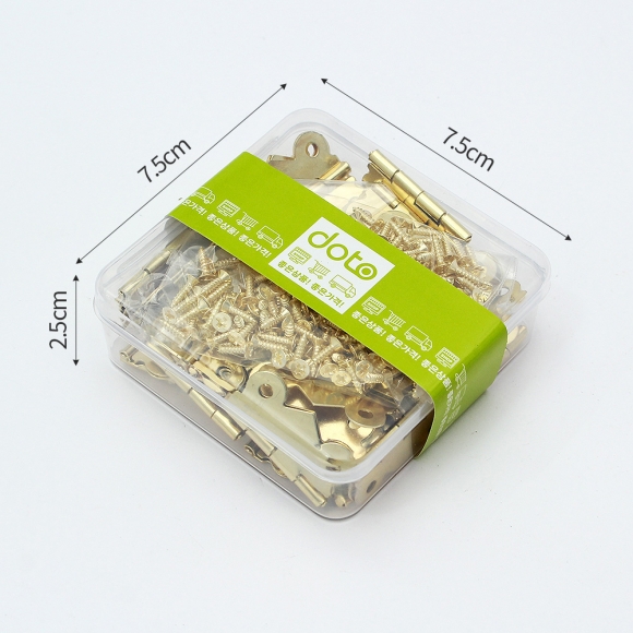 [영달철물] 빈티지 미니 장식경첩 50세트(30mm) (골드)