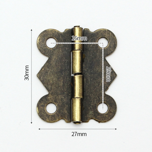 [영달철물] 빈티지 미니 장식경첩 50세트(30mm) (브론즈)