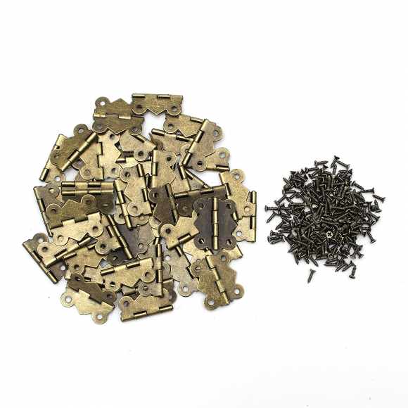 [영달철물] 빈티지 미니 장식경첩 50세트(30mm) (브론즈)