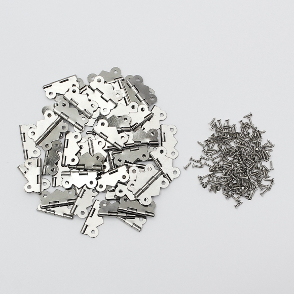 [영달철물] 빈티지 미니 장식경첩 50세트(30mm) (실버)