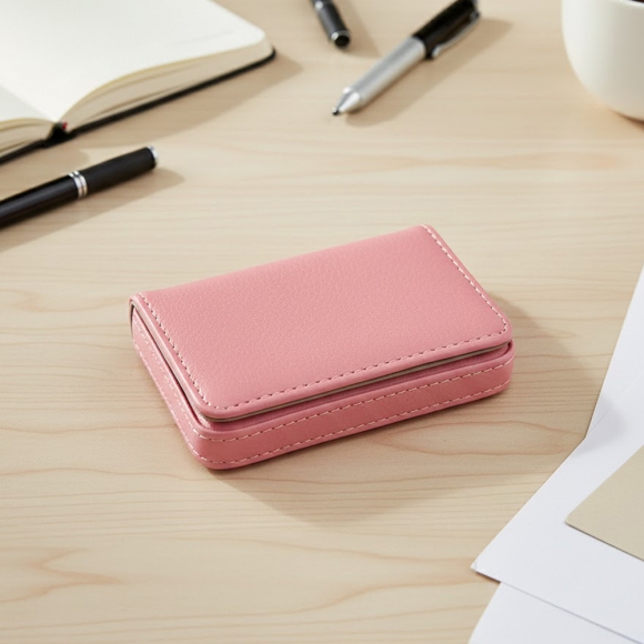 스티치 자석 명함케이스(핑크) 